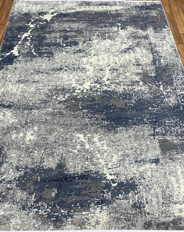 Ковер турецкий 8697 AXEL (Полиэстер, синий, серый)