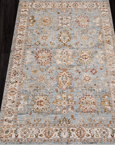 Ковер турецкий L0739A MUMBAI (Полиэстер, бежевый, серый)