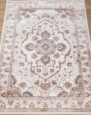 Ковер российский 20207-21033 Порто (PP Heatset Высокоплотный, бежевый, кремовый)