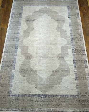 Ковер турецкий 10171А VELVET (Полиэстер хит-сет, серый)