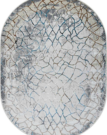 Ковер турецкий 37888A Roma (полиэстер хит сет, бежевый, голубой)