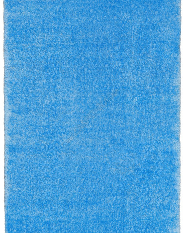 Ковер турецкий P001A прямоугольный Паффи Шагги (полиэстер хит сет, голубой)