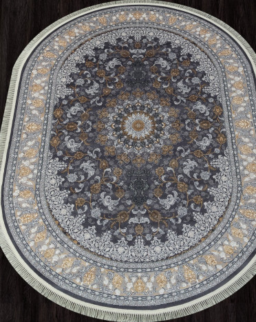 Ковер персидский 7005 MAKTUB (Акрил, серый) овальный