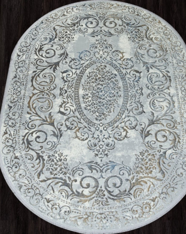 Ковер турецкий 00766A SAHARA (Полиэстер, синий, серый)