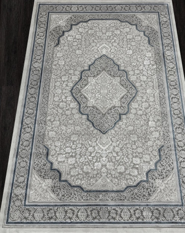 Ковер турецкий PN036G PANAMA (Полиэстер, серый, голубой)