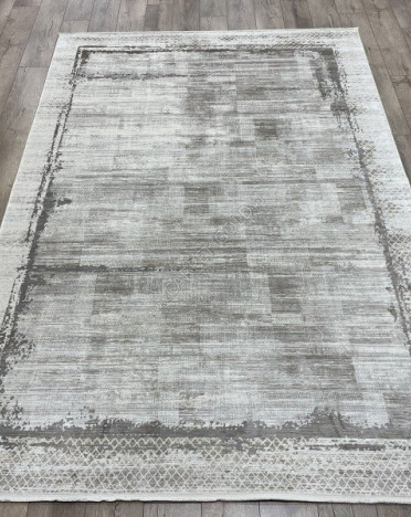 Ковер турецкий JG68A Elexus Olimpos (Бамбуковый шелк, бежевый, серый)