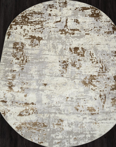 Ковер российский F284 PALERMO (PP Heatset, бежевый) овальный