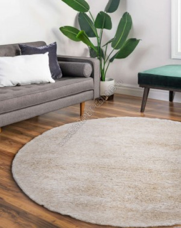 Ковер бельгийский 2501-100 RHAPSODY Symphony (Шерсть, белый, кремовый) круглый