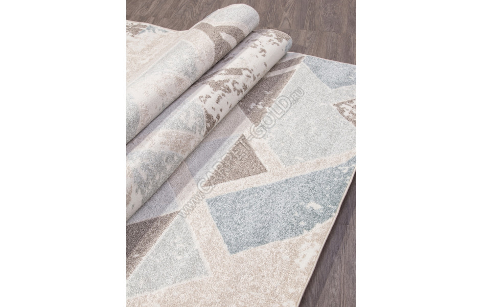 Российский ковер D979 - BEIGE-BLUE - Прямоугольник - коллекция NATUREL