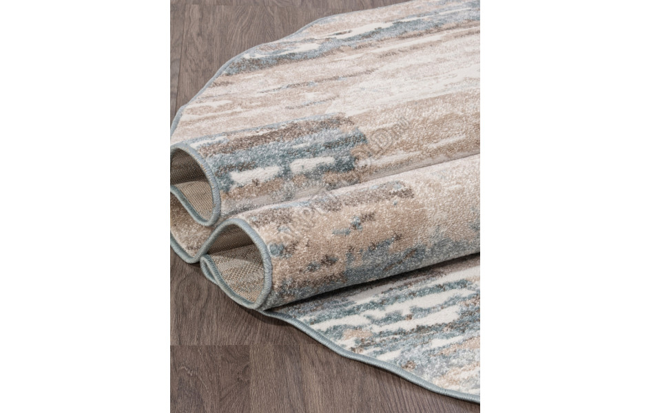 Ковер D983 - BEIGE-BLUE - Овал - коллекция NATUREL