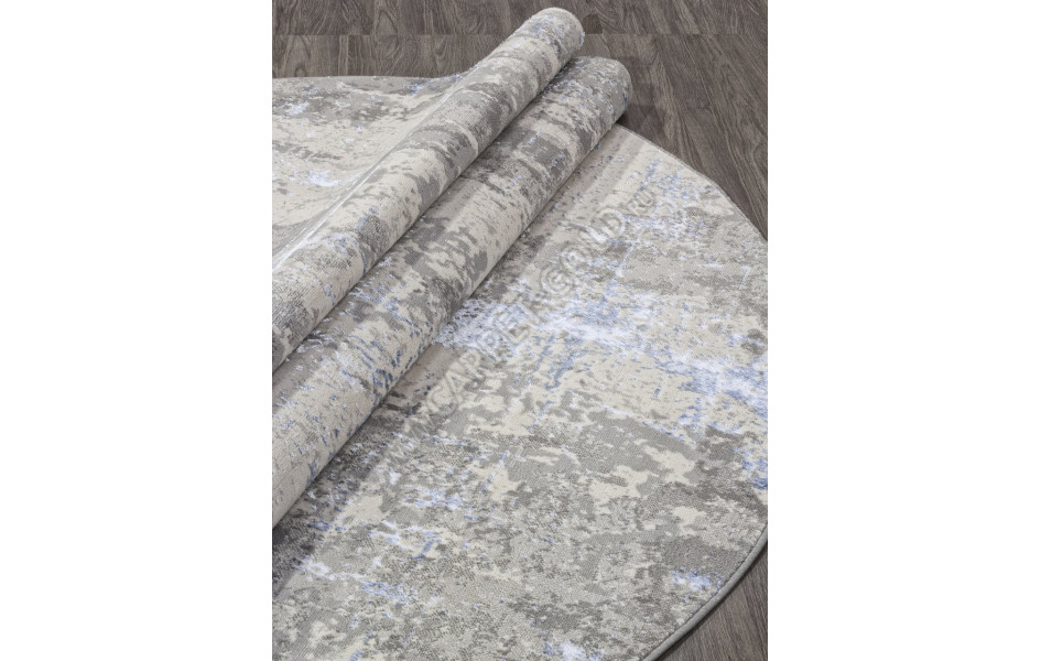 Ковер F169 - CREAM-BLUE - Овал - коллекция LIMAN